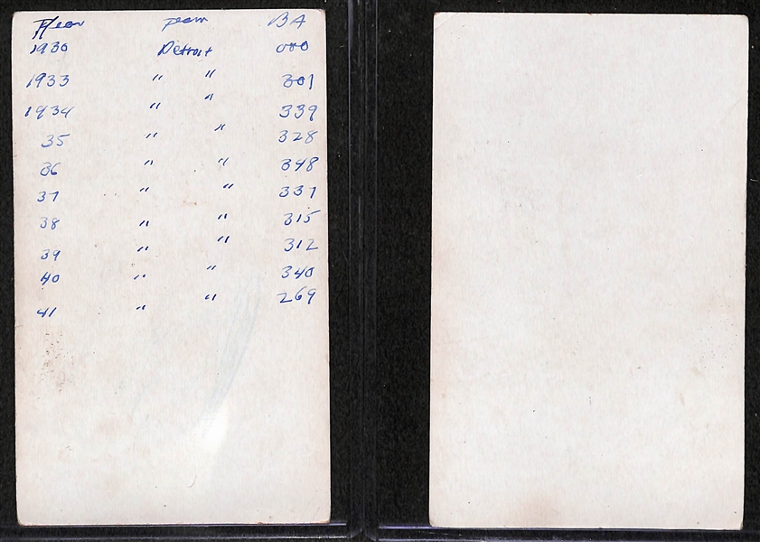 Lot of 2 - 1936 National Chicle Cards (Greensburg, Dickey & Greenburg) & (3) 1939 R303B Goudey Premiums