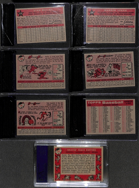 Lot of 7 - 1958 Topps Graded Baseball Cards w. Stan Musial BVG 7.0