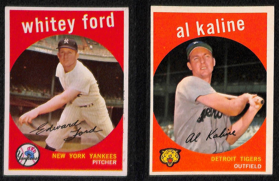 Lot of 15 - 1959 Topps Baseball Cards w. Roger Maris