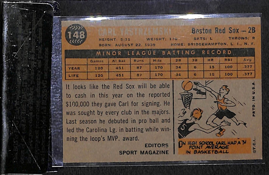 1960 Carl Yastrzemski Topps Rookie Card - BVG 7.0