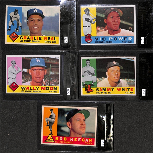 Lot of 17 - 1960 Graded Topps Baseball Cards w. Smokey Burgess BVG 7.5