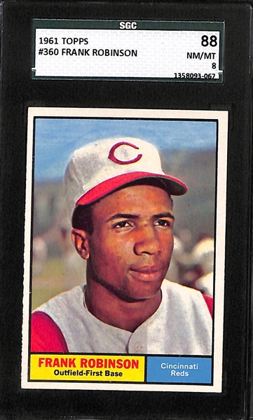 Lot of 9 - 1961 Topps Graded Baseball Cards - w. Frank Robinson SGC 88 (8)