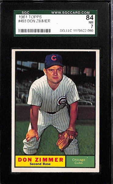 Lot of 18 - 1961 Topps Graded Baseball Cards - w. Don Zimmer SGC 84 (7)