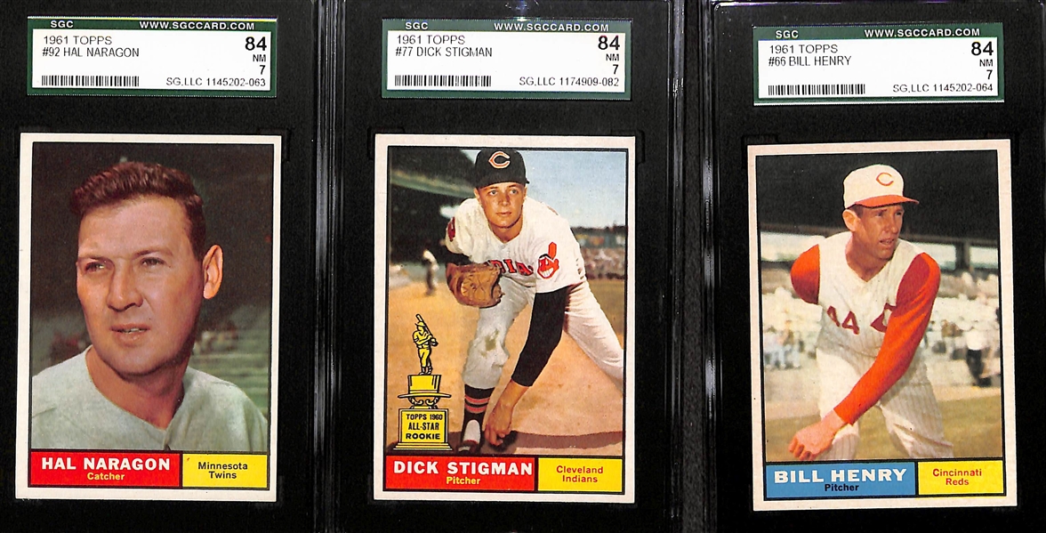 Lot of 18 - 1961 Topps Graded Baseball Cards - w. Don Zimmer SGC 84 (7)