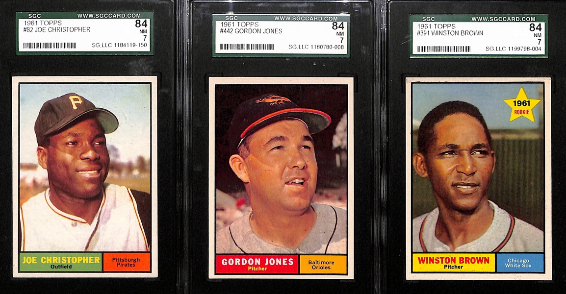 Lot of 18 - 1961 Topps Graded Baseball Cards - w. Don Zimmer SGC 84 (7)