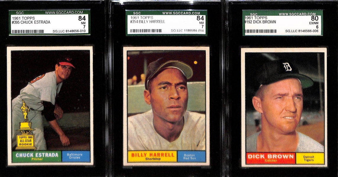 Lot of 18 - 1961 Topps Graded Baseball Cards - w. Don Zimmer SGC 84 (7)