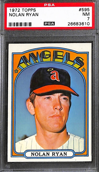 Lot of 3 - 1972 Topps Baseball Cards - All PSA 7 - w. Nolan Ryan & Steve Carlton Traded x2