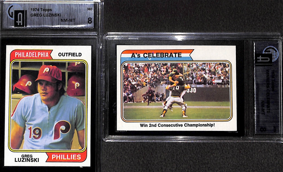 Lot of 11 - 1973-1981 Topps & Fleer Baseball Cards w. 1973 Sparky Anderson SGC 92 (8.5)