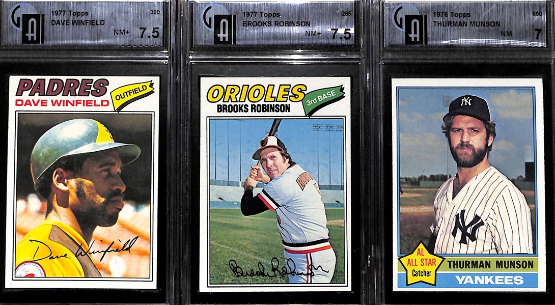 Lot of 11 - 1973-1981 Topps & Fleer Baseball Cards w. 1973 Sparky Anderson SGC 92 (8.5)