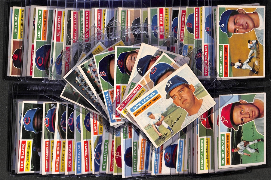 Lot of 68 - 1956 Topps Baseball Cards w. Don Larsen
