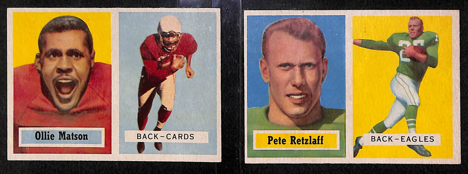 Lot of 68 - 1957 Topps Football Cards w. Ollie Matson