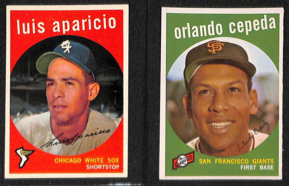 Lot of 360 - 1959 Topps Baseball Cards w. Ernie Banks