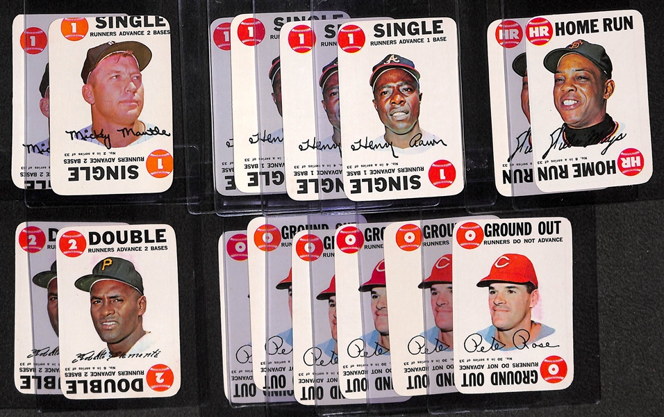 Lot of 135 - 1968 Topps Baseball Game Cards w. Mickey Mantle