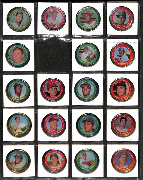 Lot of 147 - 1971 Topps Baseball Coins w. Rose & 44 - 1964 Topps Baseball Coins w. Mantle AS