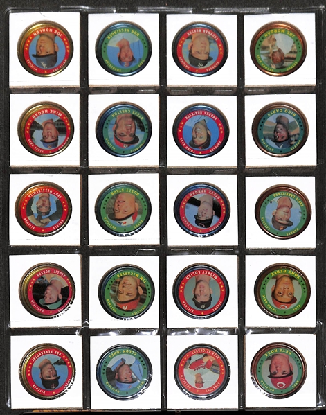Lot of 147 - 1971 Topps Baseball Coins w. Rose & 44 - 1964 Topps Baseball Coins w. Mantle AS