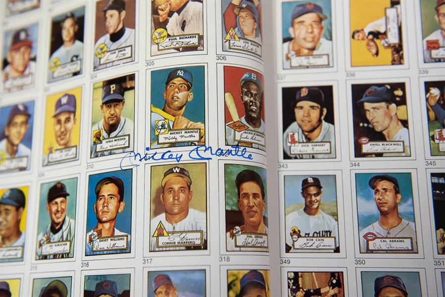 Topps Baseball Card Book (1951-1985) Signed by Mickey Mantle, Ted Williams, Pete Rose, and Mike Schmidt