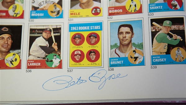 Topps Baseball Card Book (1951-1985) Signed by Mickey Mantle, Ted Williams, Pete Rose, and Mike Schmidt