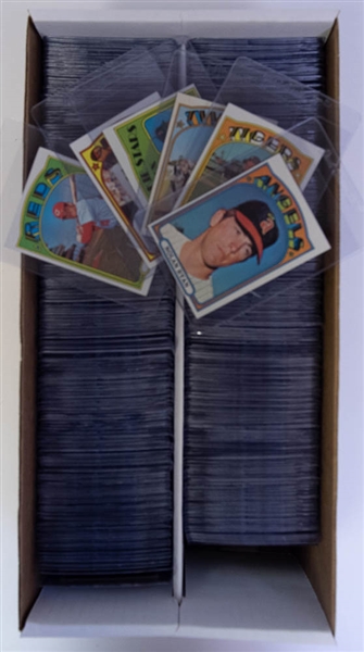 1972 Topps Baseball Partial Set - 650+ Different Cards of This 787 Card Set w. Nolan Ryan 