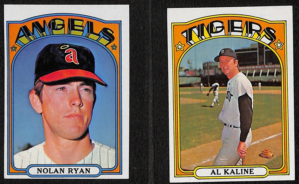 1972 Topps Baseball Partial Set - 650+ Different Cards of This 787 Card Set w. Nolan Ryan 