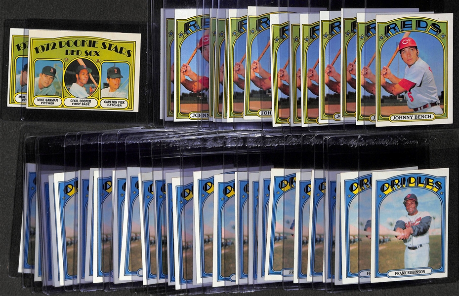 Lot of 2500+ 1972 Topps Baseball Cards w. Fisk Rookie Card x2 in Pack Fresh Condition