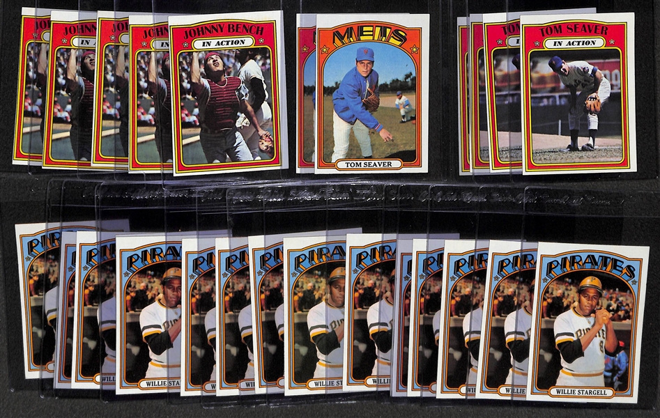 Lot of 2500+ 1972 Topps Baseball Cards w. Fisk Rookie Card x2 in Pack Fresh Condition