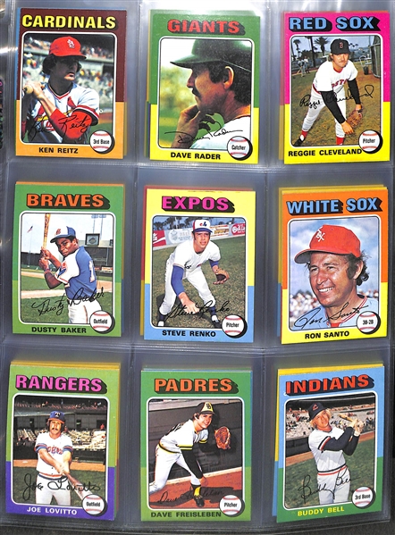 Lot of 1000+ 1975 Mini Baseball Cards w. George Brett RC (GA 7)