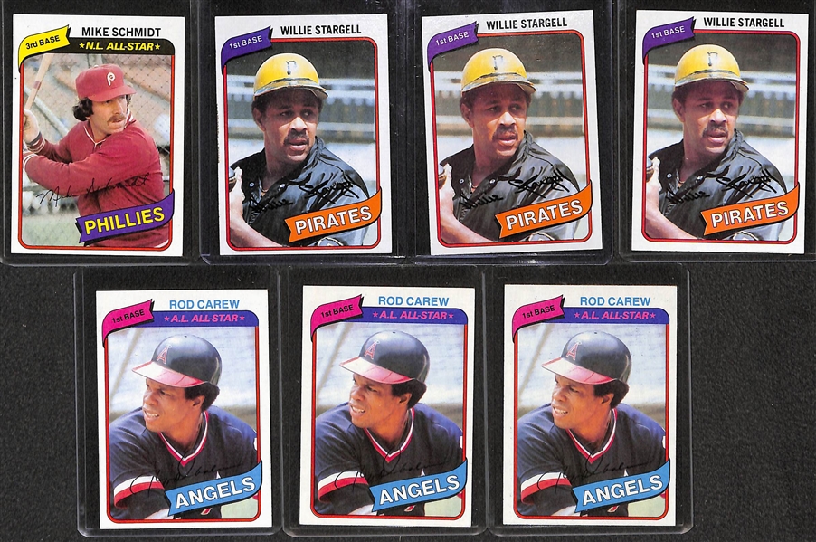 Lot of 1800+ Topps Baseball Cards from 1976, 1978 & 1980 w. 1976 Hank Aaron x2