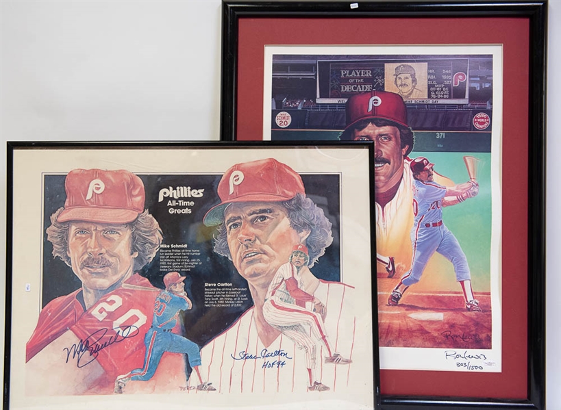 Lot of 2 - 18 x 24 Posters/Lithograph - Schmidt & Schmidt/Carlton - Autographed w. JSA