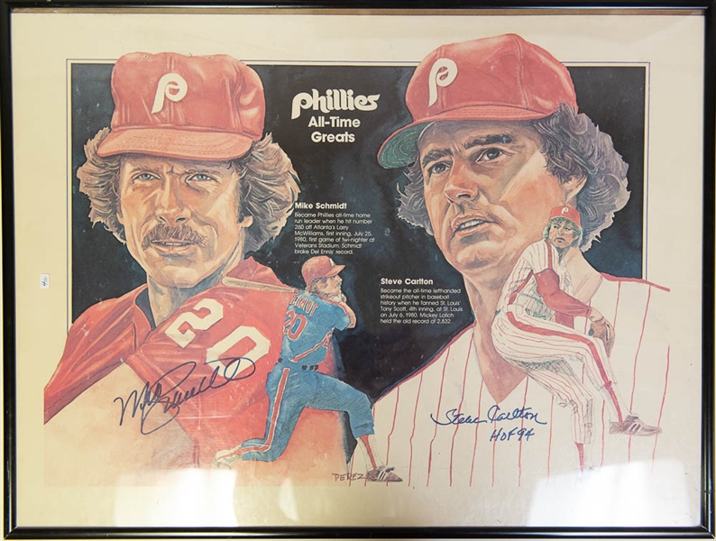 Lot of 2 - 18 x 24 Posters/Lithograph - Schmidt & Schmidt/Carlton - Autographed w. JSA