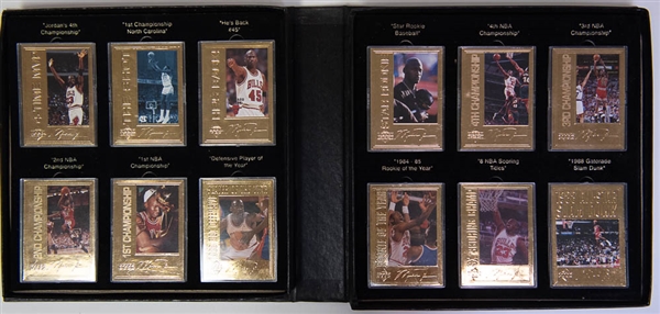 Upper Deck Michael Jordan Career Collection 22K Gold 12 Card Set