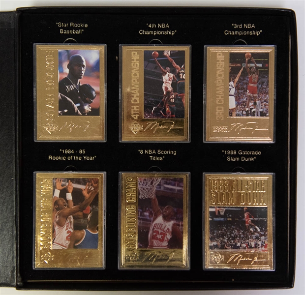 Upper Deck Michael Jordan Career Collection 22K Gold 12 Card Set