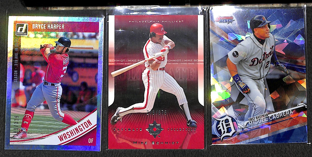 Lot of 97 Baseball Refractors/Numbered/Rookie Cards w. Harper & Schmidt