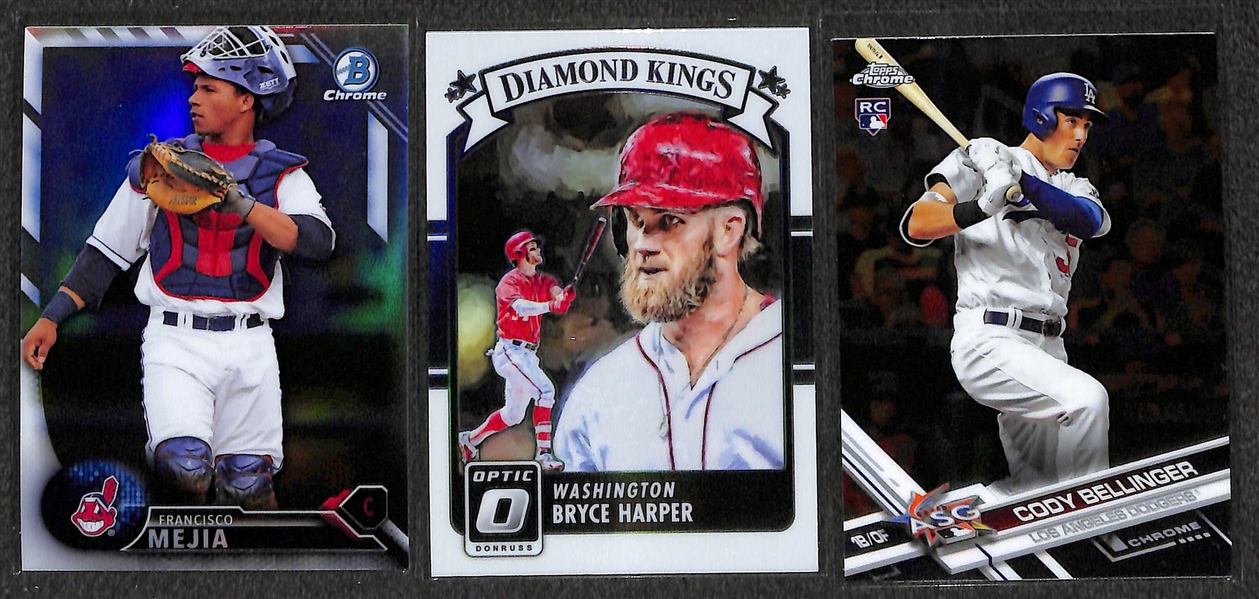 Lot of 113 Baseball Refractors/Numbered/Rookie Cards w. Harper & Bellinger