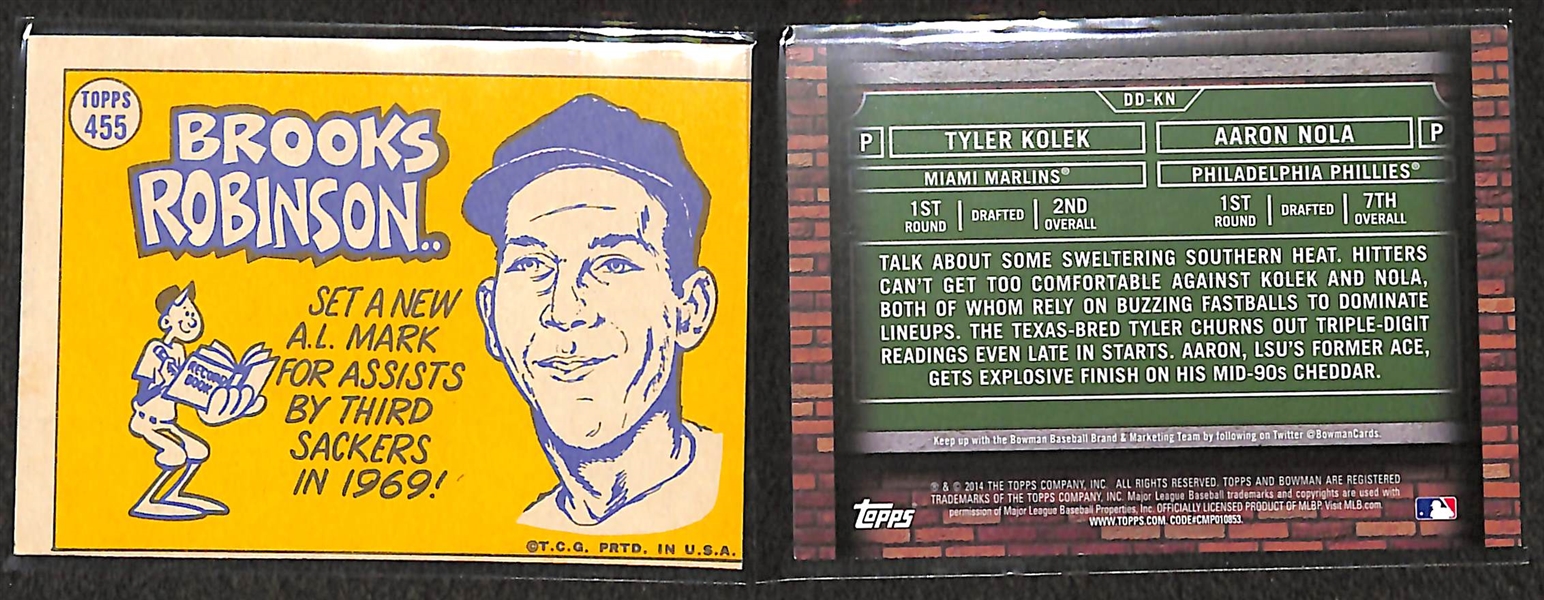 Lot of 36 Baseball Signed Card w. Brooks Robinson & Aaron Nola