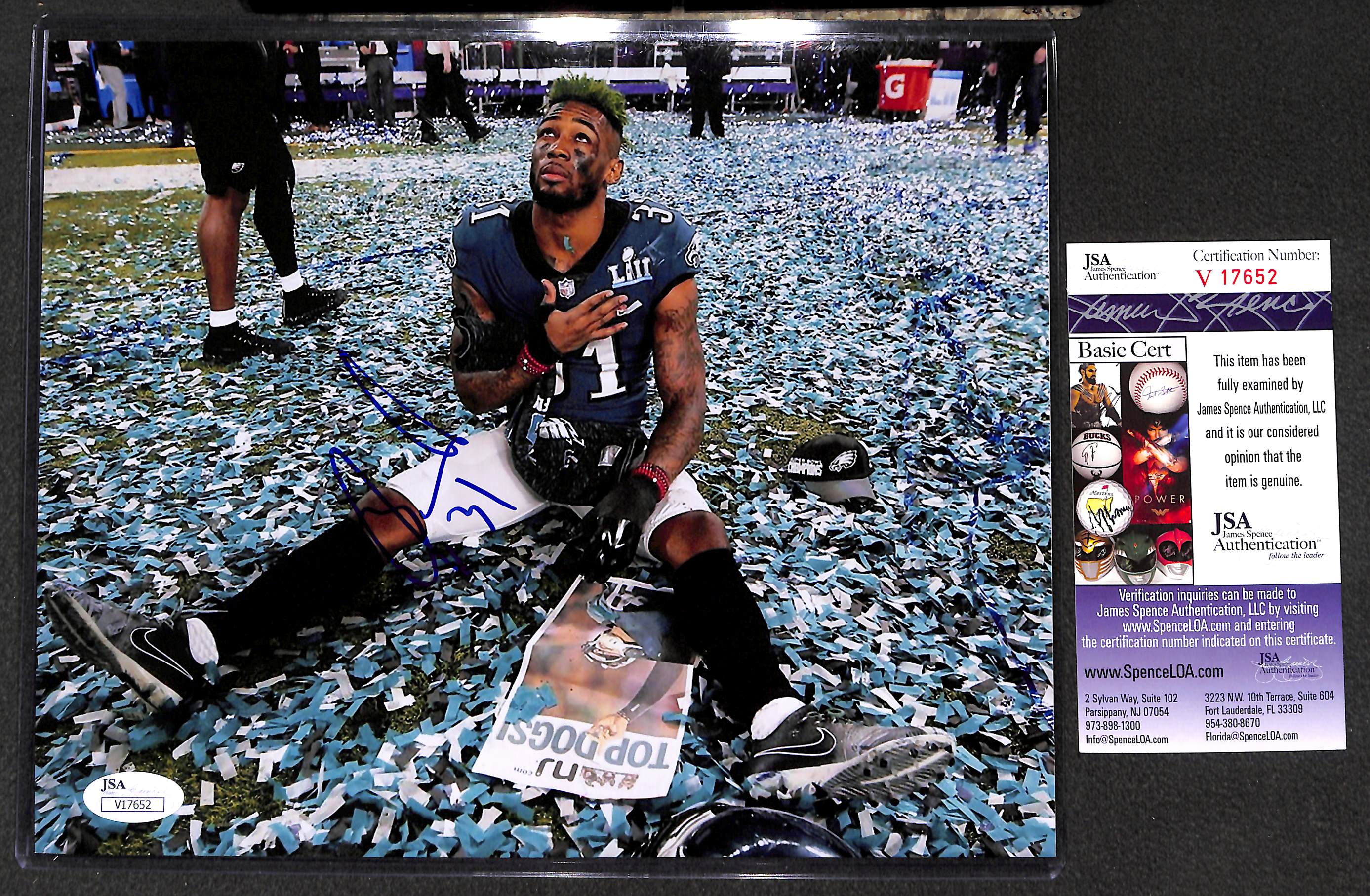 Mills To Sit Out Sugar Bowl Due To Injury Lot Detail - Jalen Mills Signed Super Bowl 8"x10" Photo - JSA