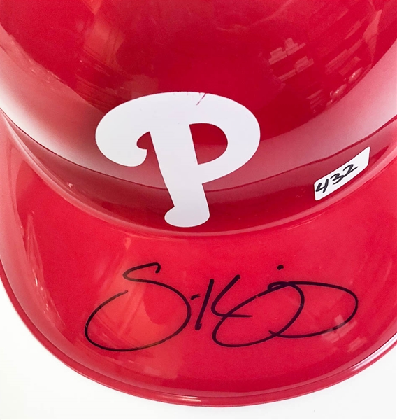 Scott Kingery Signed Phillies Souvenir Batting Helmet - JSA