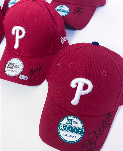 Lot of 10 Phillies Signed Hats MLB Certified w. Jeremy Hellickson