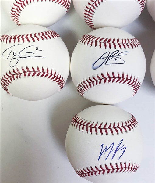 Lot of 10 Phillies Signed Baseballs w. Maikel Franco