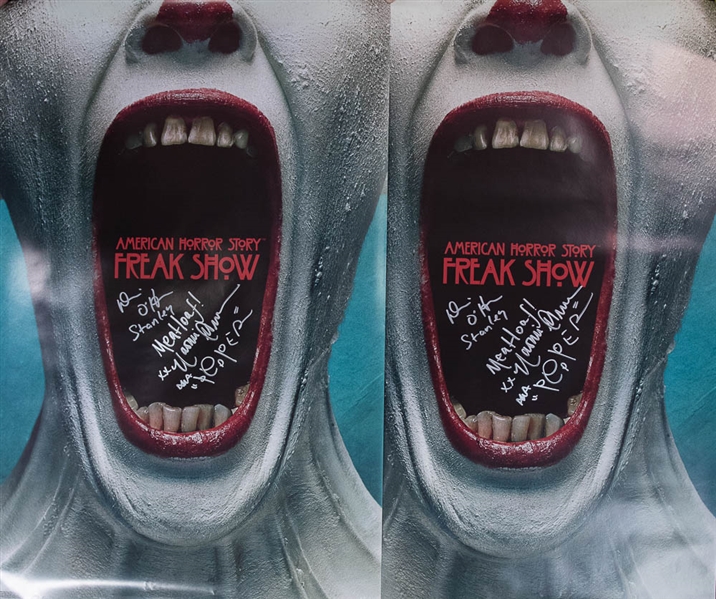 Lot Of 2 American Horror Story Freakshow Signed Posters