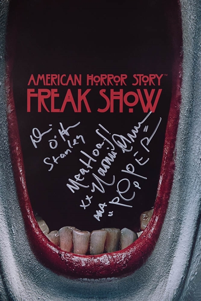 Lot Of 2 American Horror Story Freakshow Signed Posters