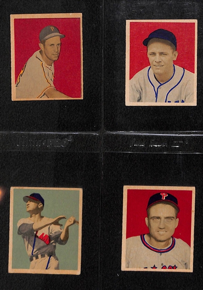 Lot of 13 - 1949 Bowman Baseball Cards w. Sam Chapman