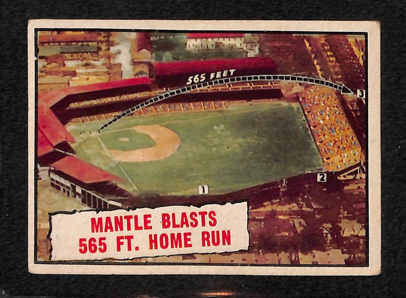 Lot of 5 - 1961 Topps Mickey Mantle Cards - All Different