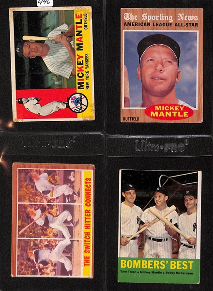 Lot of 14 - 1960-63 Topps Yankee HOFers - Mantle/Berra/Ford