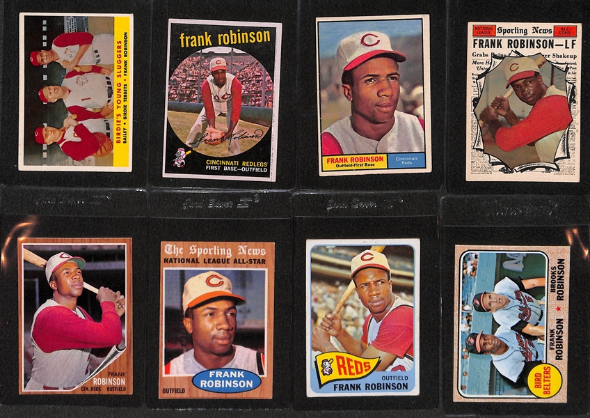 Lot of 15 - 1958-68 Topps HOFer Baseball Cards - Brooks & Frank Robinson