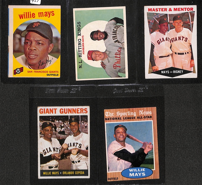 Lot of 15 - 1959-65 Topps HOFer Giants Baseball Cards - Mays, McCovey & Cepeda