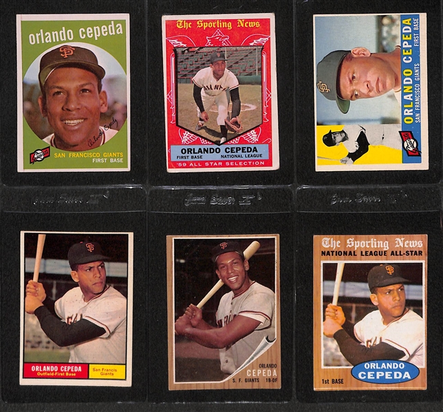 Lot of 15 - 1959-65 Topps HOFer Giants Baseball Cards - Mays, McCovey & Cepeda