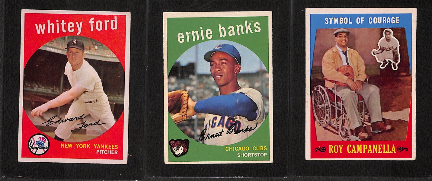 Lot of 20 - 1958 & 1959 Topps Superstars Baseball Cards w. 1958 Stan Musial AS