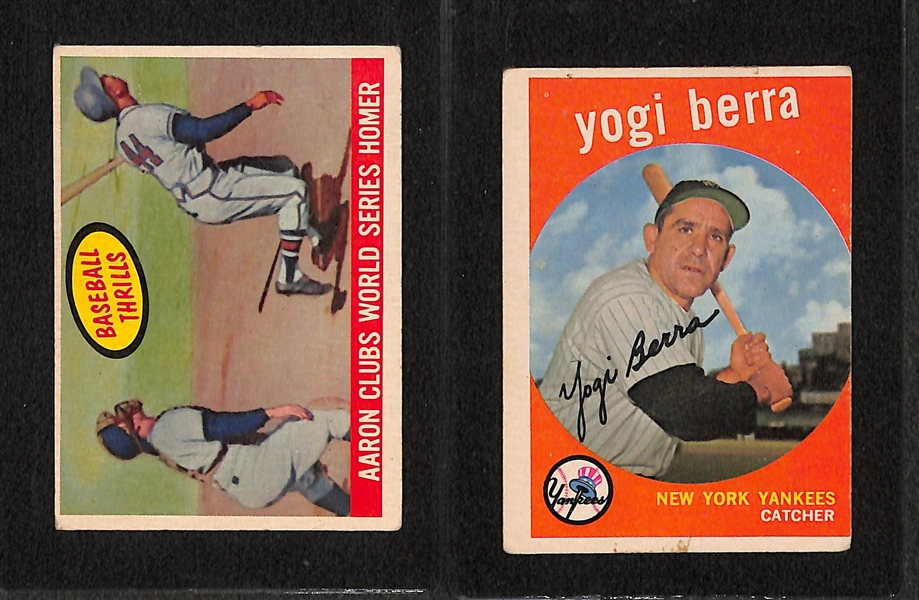 Lot of 20 - 1958 & 1959 Topps Superstars Baseball Cards w. 1958 Stan Musial AS