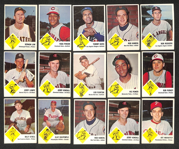 Lot of 55 - 1959-1963 Fleer Baseball Cards w. Ted Williams