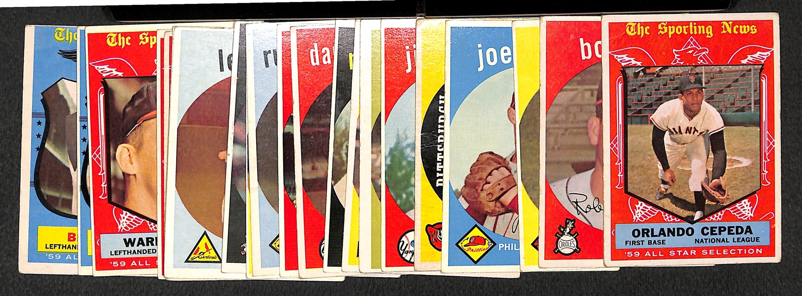 Lot of 21 Different 1959 Topps Baseball High Number Cards w. Orlando Cepeda AS